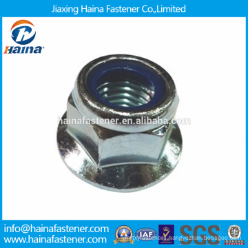 In Stock Made In China DIN6926 Carbon Steel/Stainless steel Prevailing torque type hexagon nylon lock nuts with flange